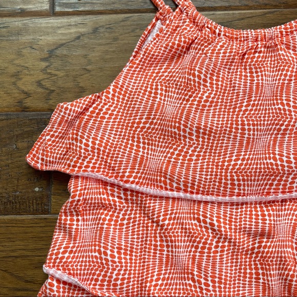 MICHAEL Michael Kors orange & white tiered tank top size medium - Picture 8 of 14